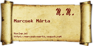 Marcsek Márta névjegykártya