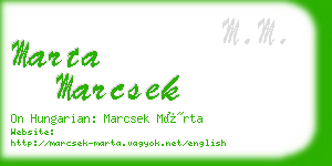 marta marcsek business card
